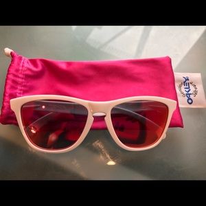 Pink Oakley sunglasses