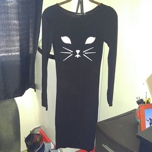 Black cat dress
