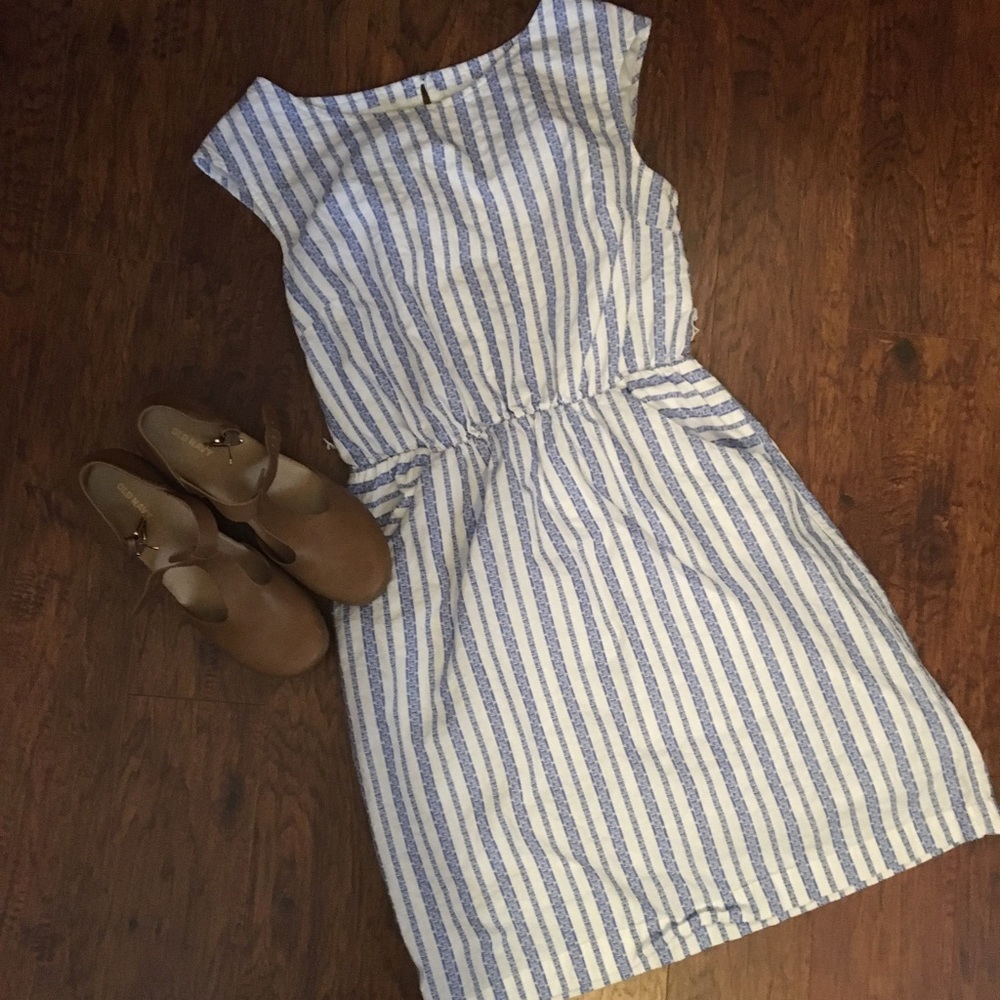 Merona Blue and White Striped Summer Dress