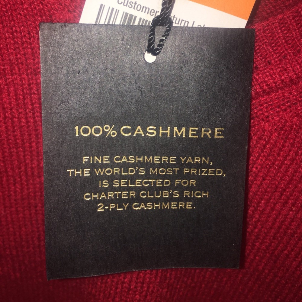 🛑NWT🛑NEVER WORN🛑Red Cashmere Sweater - Picture 3 of 3