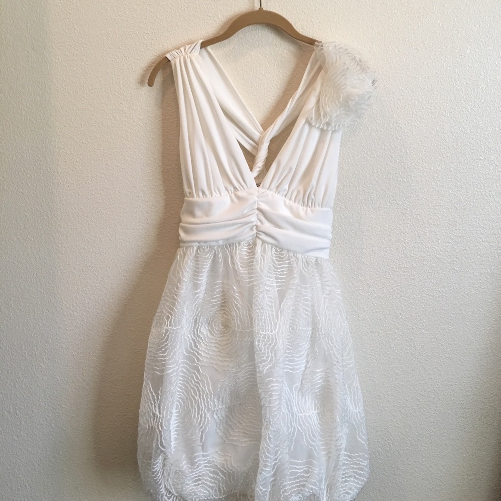 LK Collection White Dress size small