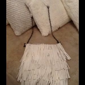 Steve Madden white-fringe boho chic crossbody
