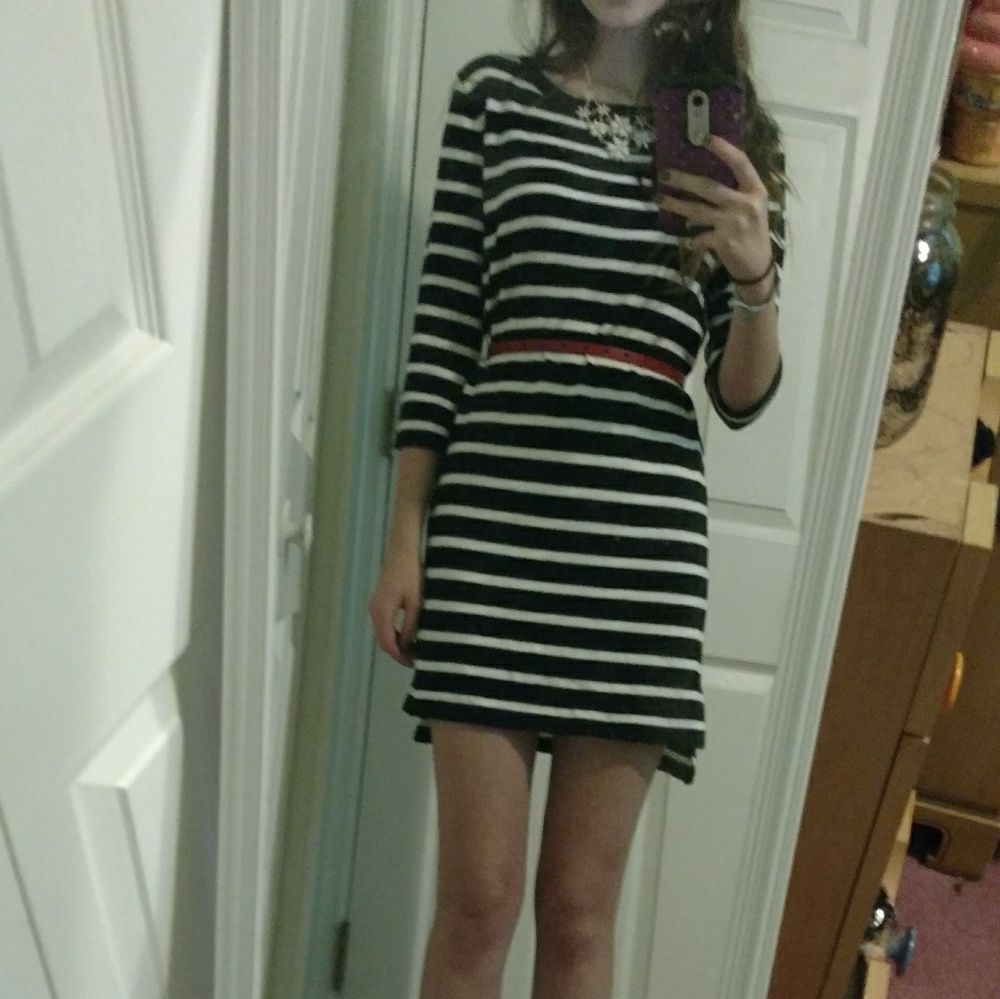 Black and White Sweater Dress