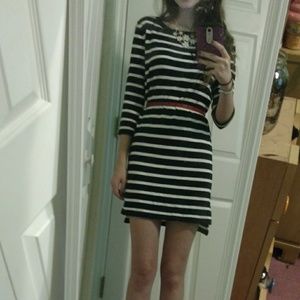 Black and White Sweater Dress