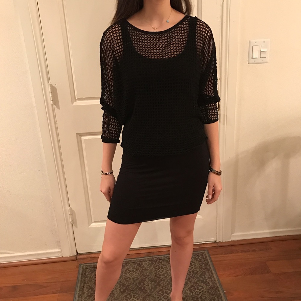 Black mini dress