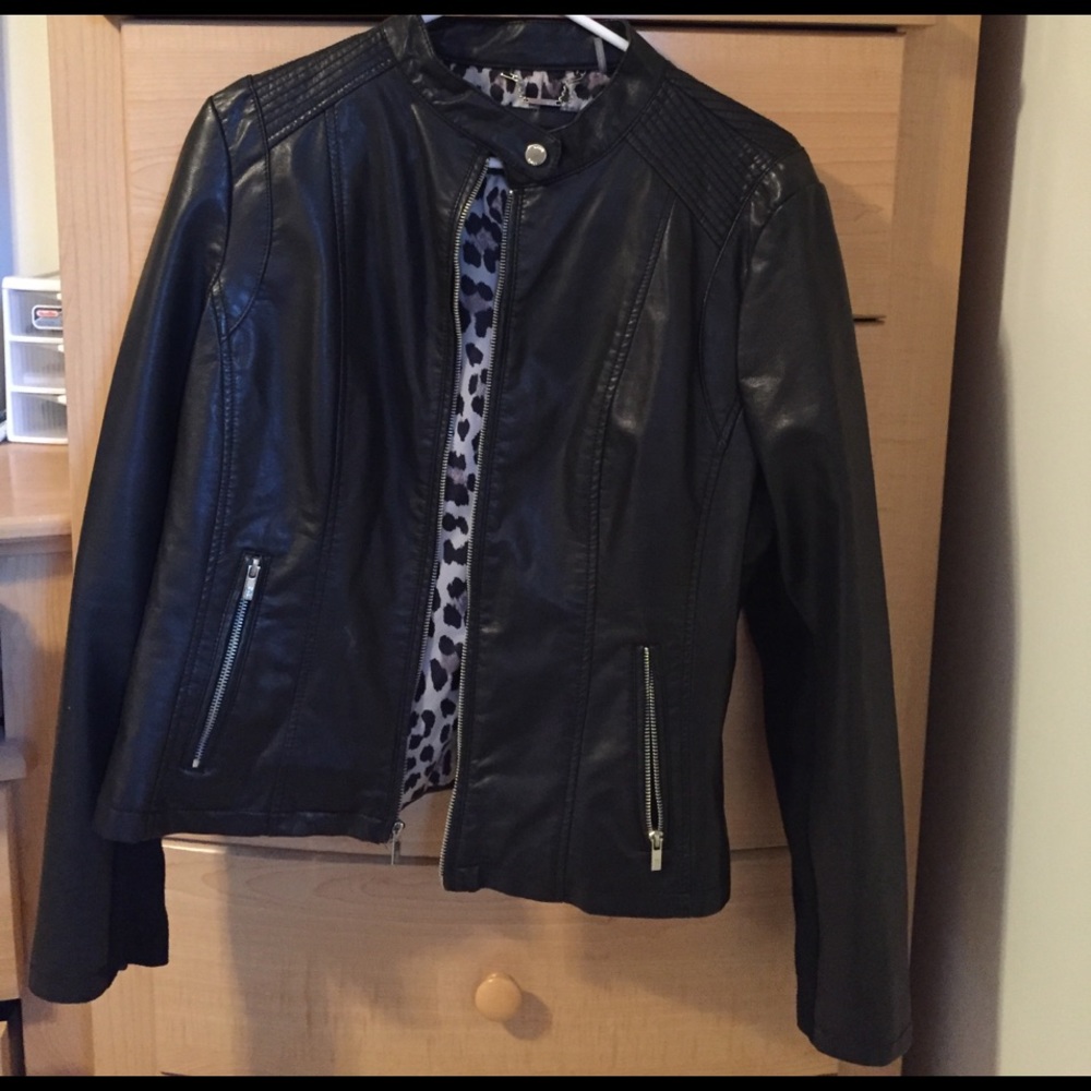 Faux leather jacket