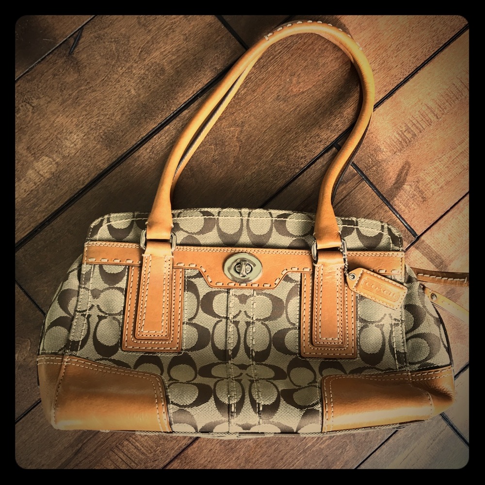Camel colored Coach purse