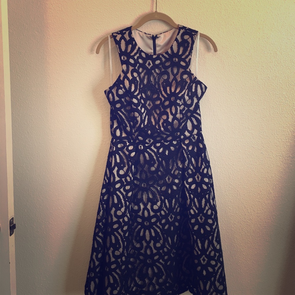 Dessy Collection Lace Dress knee high