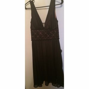 Black and Tan midi Cocktail dress