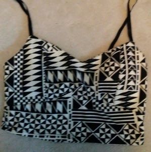 Tribal pattern crop top