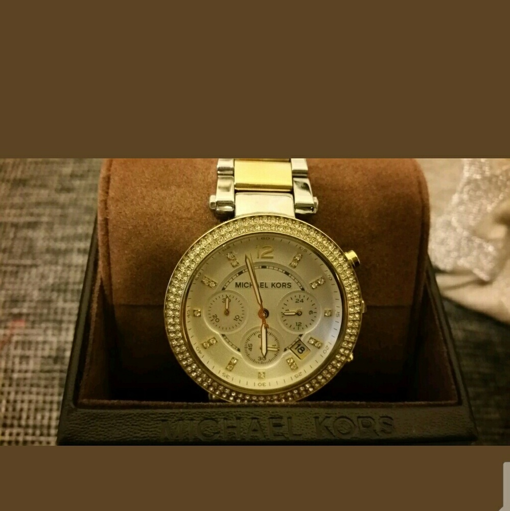LIKE NEW Michael Kors Two-tone Parker Watch