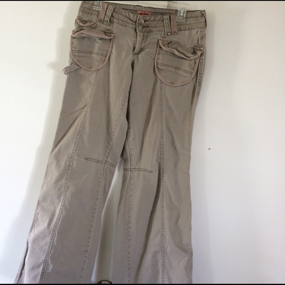 Low rise khaki pants