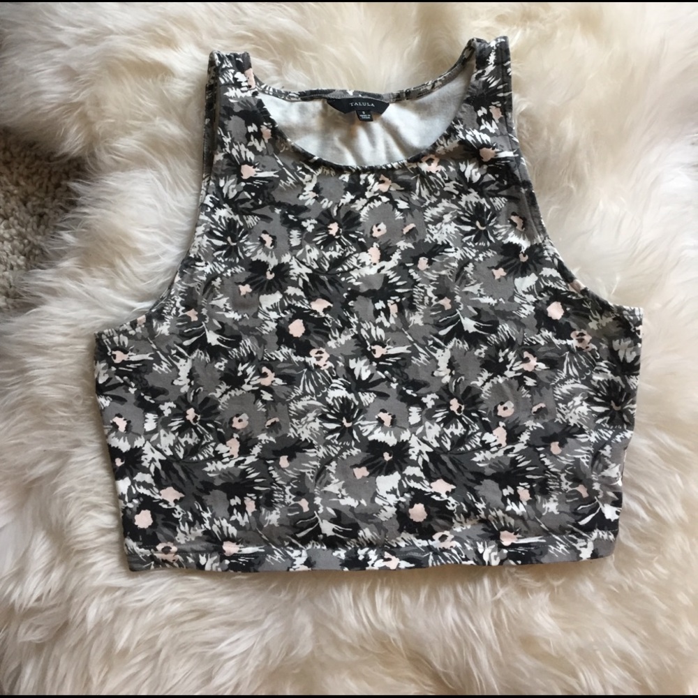 Aritzia floral crop top