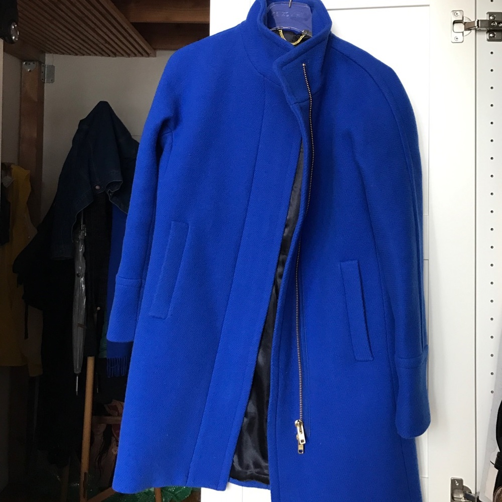 J.Crew Cocoon Coat Royal Blue Fall/Winter 2016