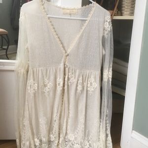 Lace cardigan sweater