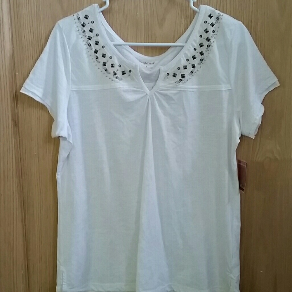 White beaded top