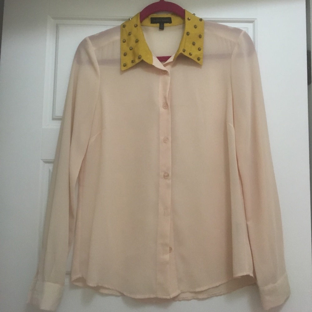 Studded collar blouse