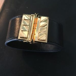 Rebecca minkoff leather cuff bracelet