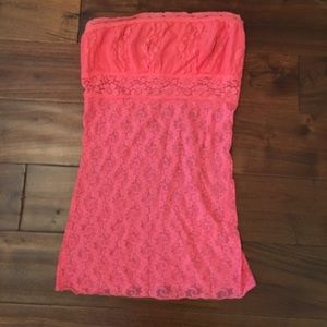 Free People Bright Lace Strapless Top