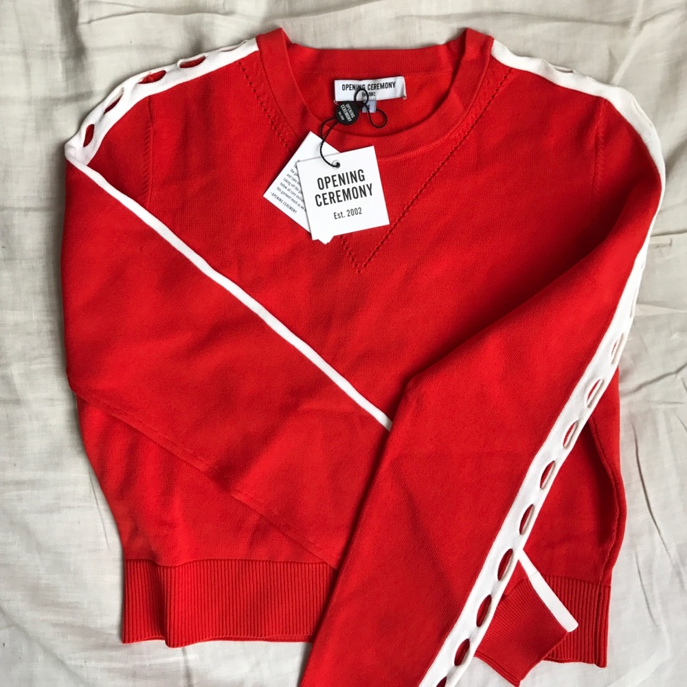Opening ceremony cropped knit sweater