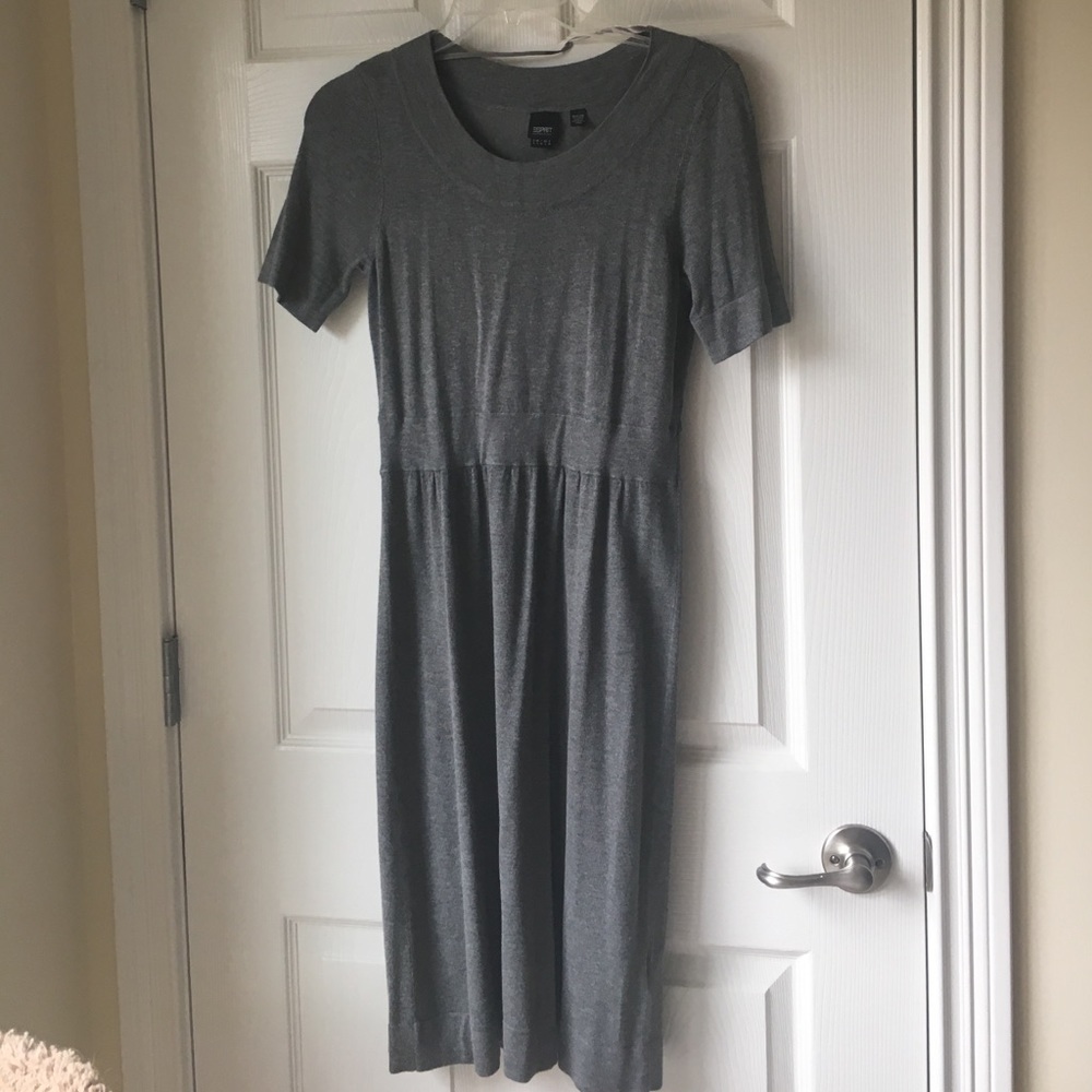 🦋ESPRIT High Waist Dress Gray Viscose Rayon S Soft