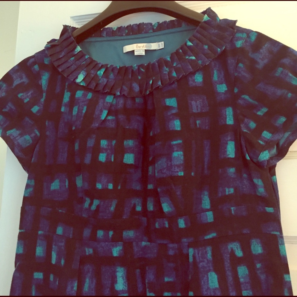 Boden women's print wool shift dress