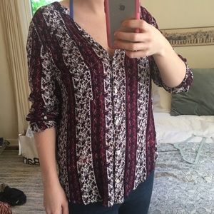 Hollister Patterned Button Down