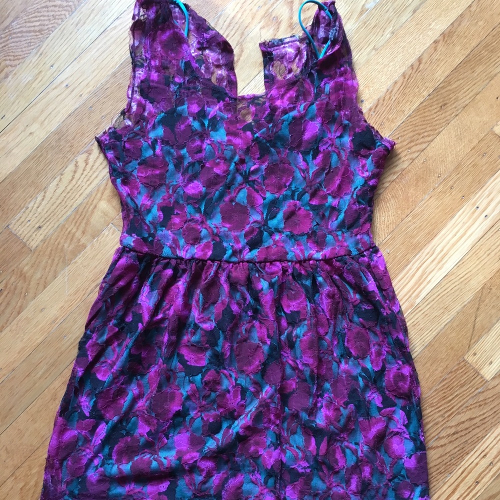 Purple&green dress from Urban