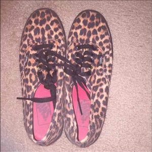Vans leopard print shoes
