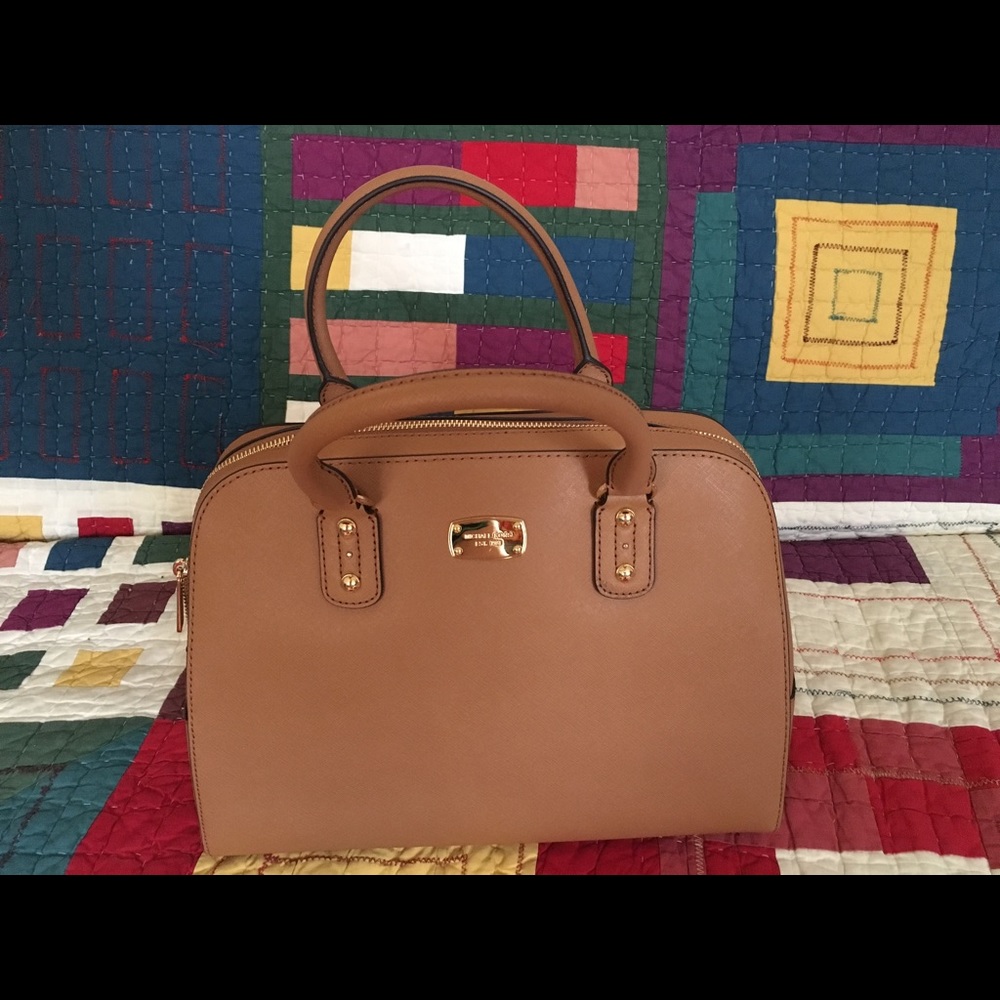 New Michael Kors Acorn Leather Handbag