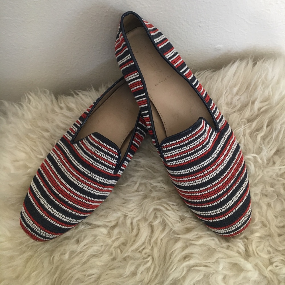 Size 8 Beaded Jcrew Loafers
