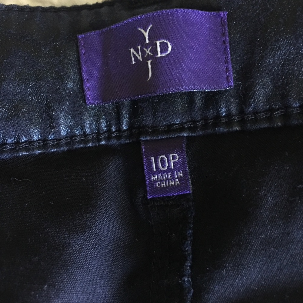 NYDJ Black Leather Looking Jeans 10P