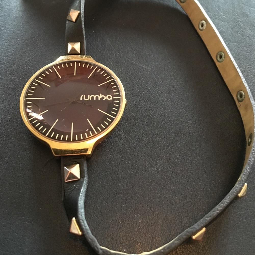 Rumba watch leather studded band