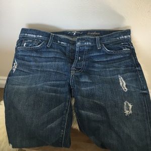 Size 28 Distressed boyfriend cut 7 jeans