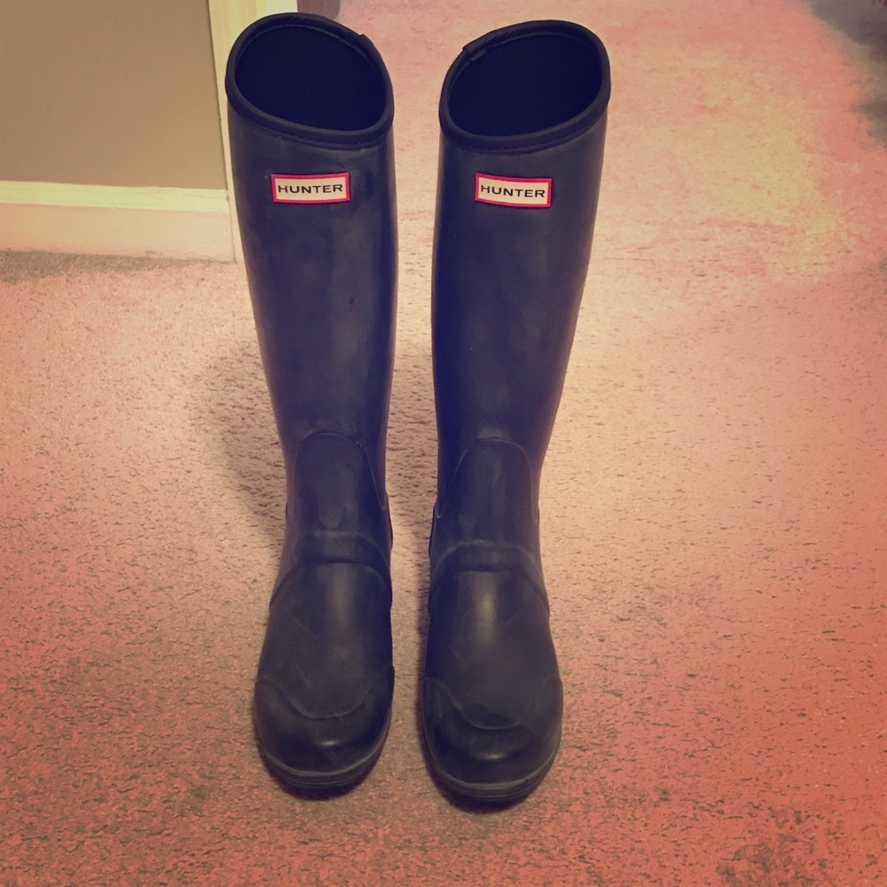 Hunter Matte Black Riding Boots