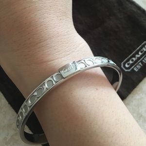 Coach monogram silver bracelet / bangle