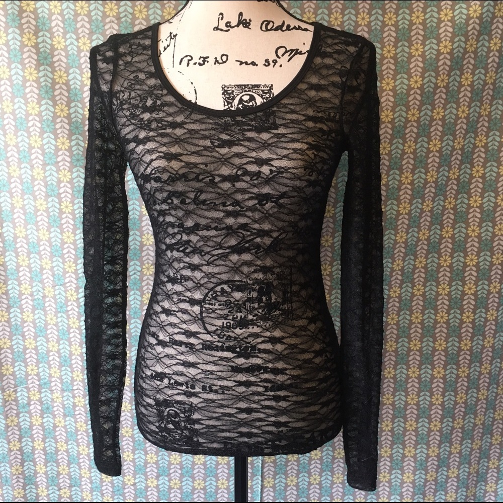 Black lace shirt