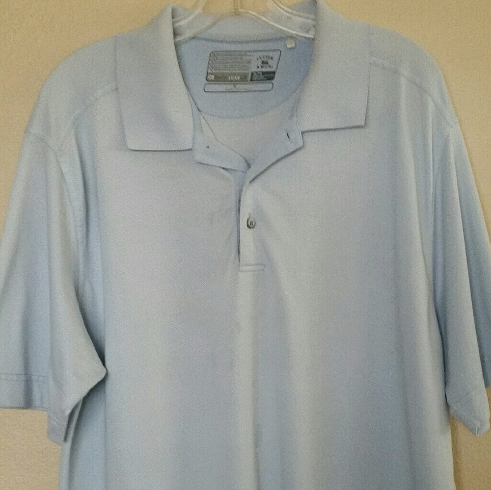 Men's light blue polo shirt
