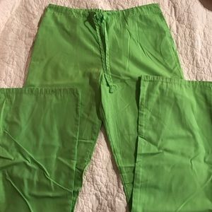 Lime green scrub pants