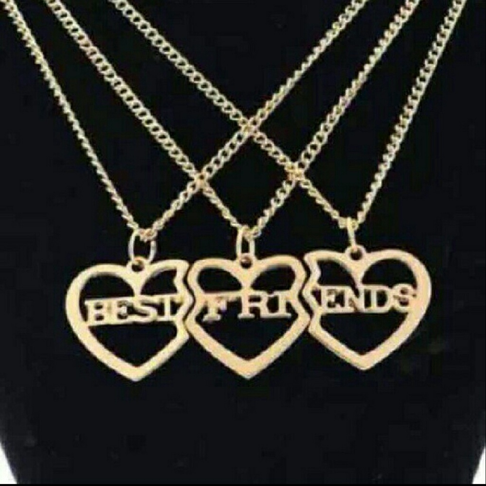 1 set of best friend 3pcs necklace