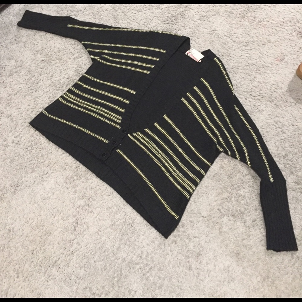 LF oversized sweater black and gold OS