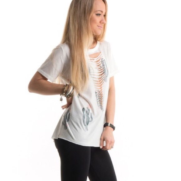 Megan Cactus Print Top - Picture 3 of 5