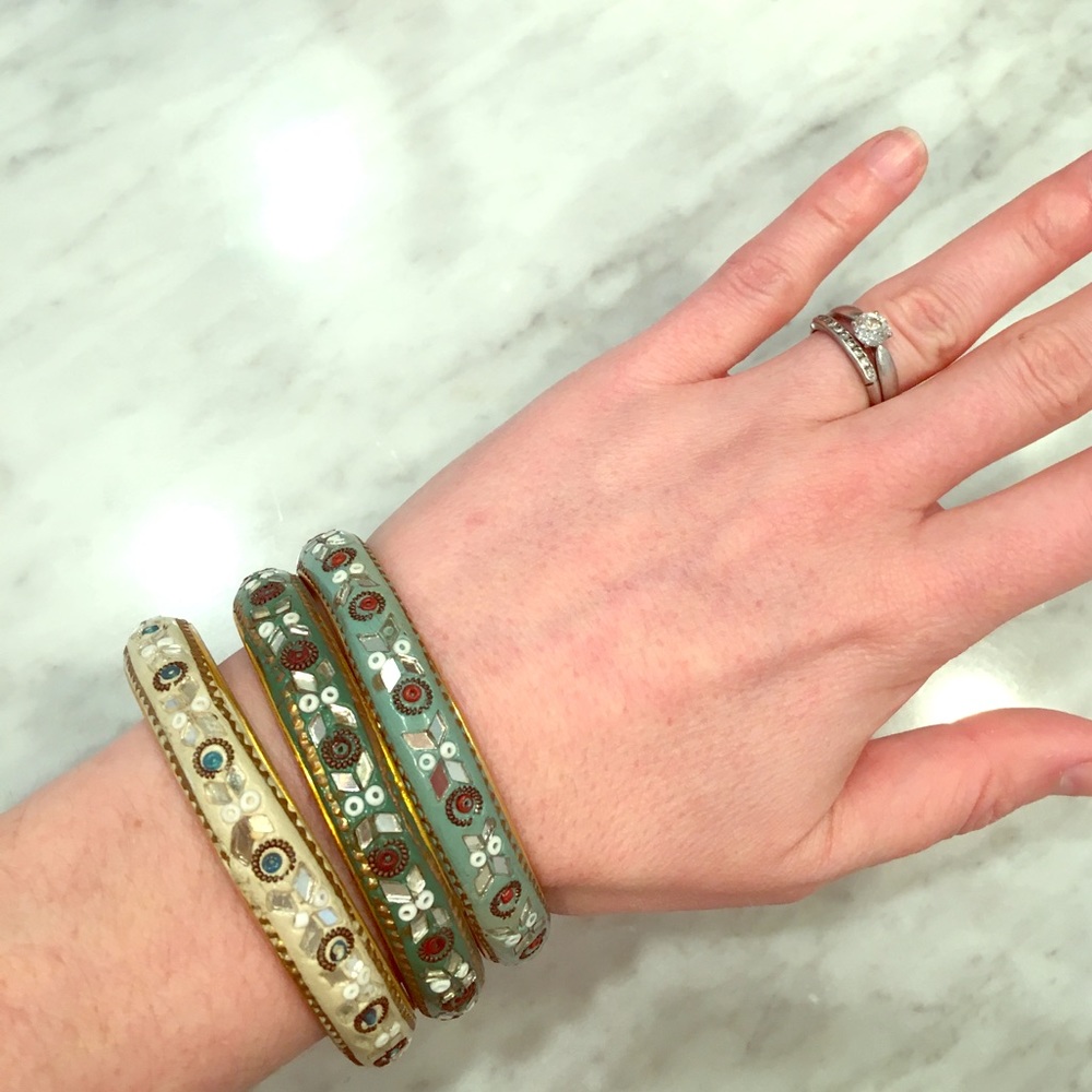 Set of 3 gorgeous bangles from India 🇮🇳