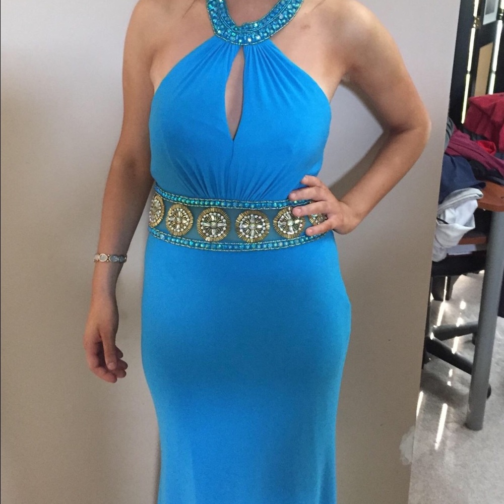 Blue prom dress