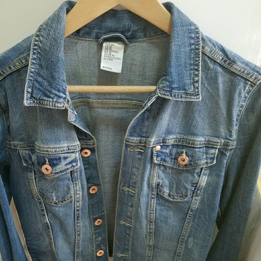 Cute distressed jean jacket