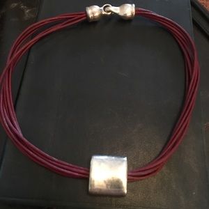 Simon Sebbag SSD leather necklace sterling silver
