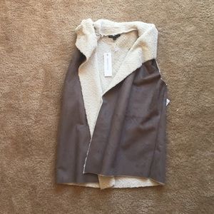 Brown and White vest