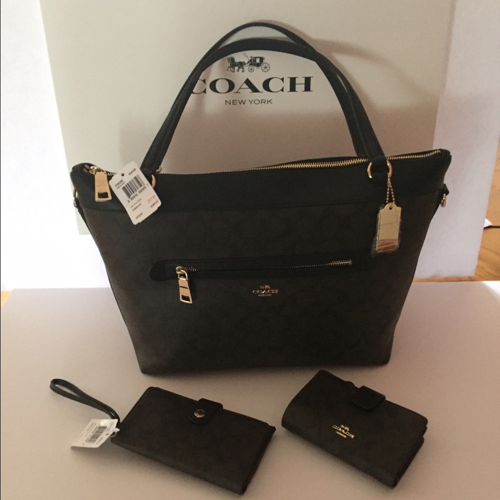 🆕PRICE FIRM Coach Tyler Tote w Crossbody Strap