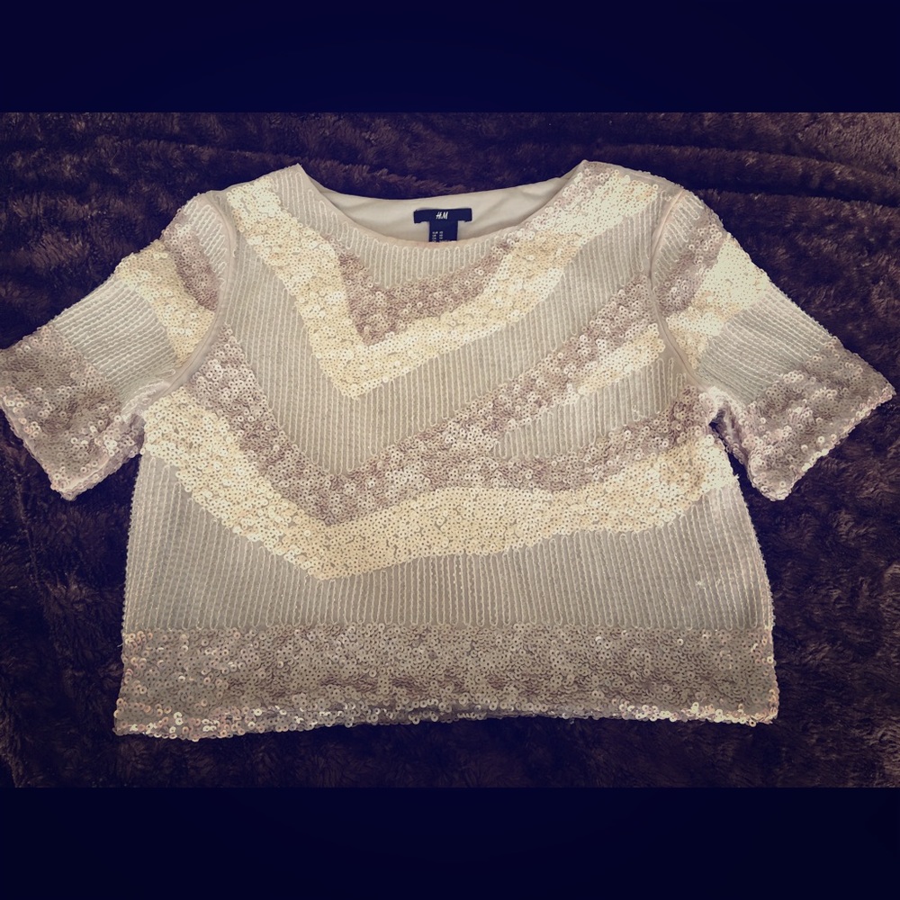 H&M Sequined Crop top