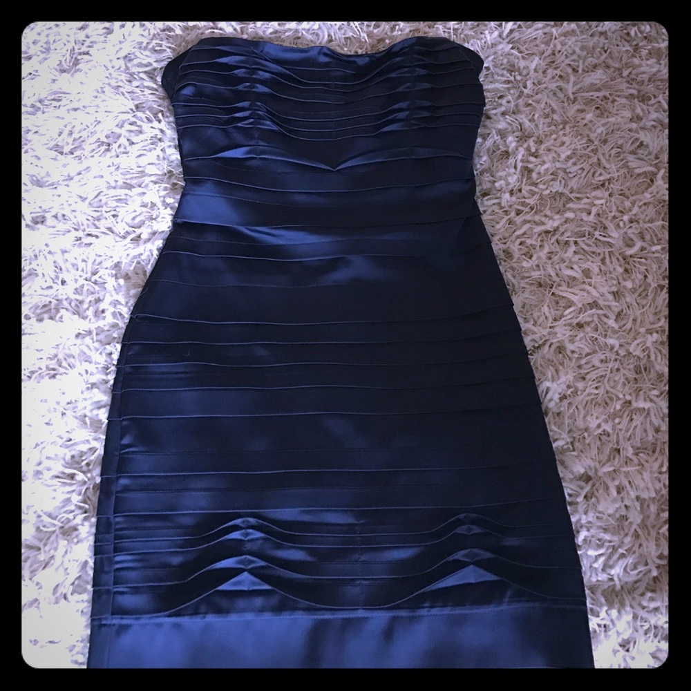 Navy Strapless BCBG Cocktail Dress